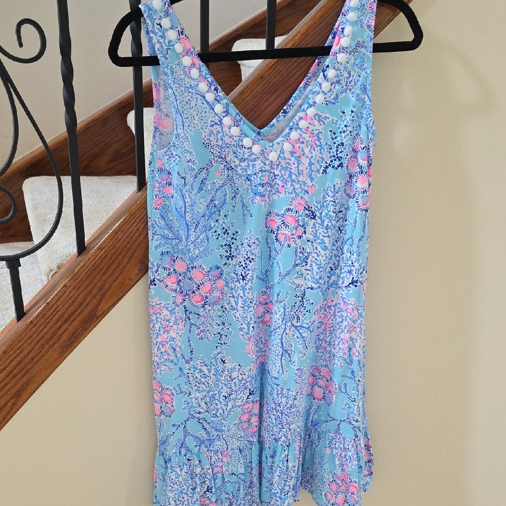 Lilly Pulitzer Blue and Pink Floral Dress